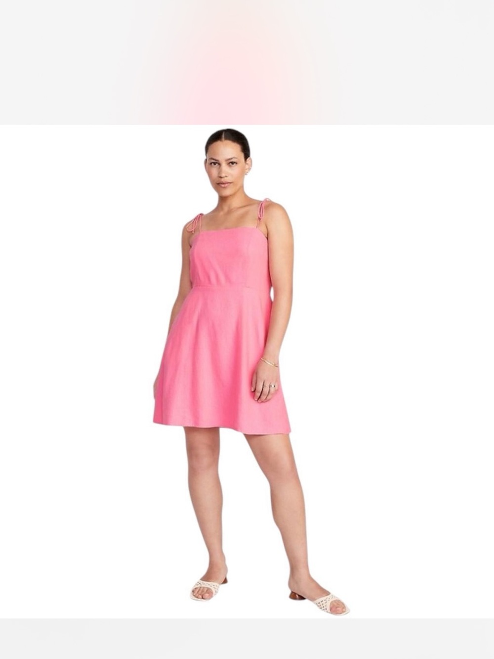 Old Navy Pink Tie-Shoulder Sundress